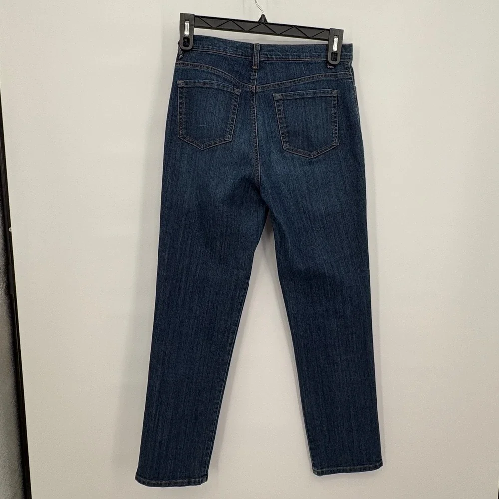 Gloria Vanderbilt Amanda Jeans Womens 8 Average Dark Wash High Rise Tapered‎ Leg